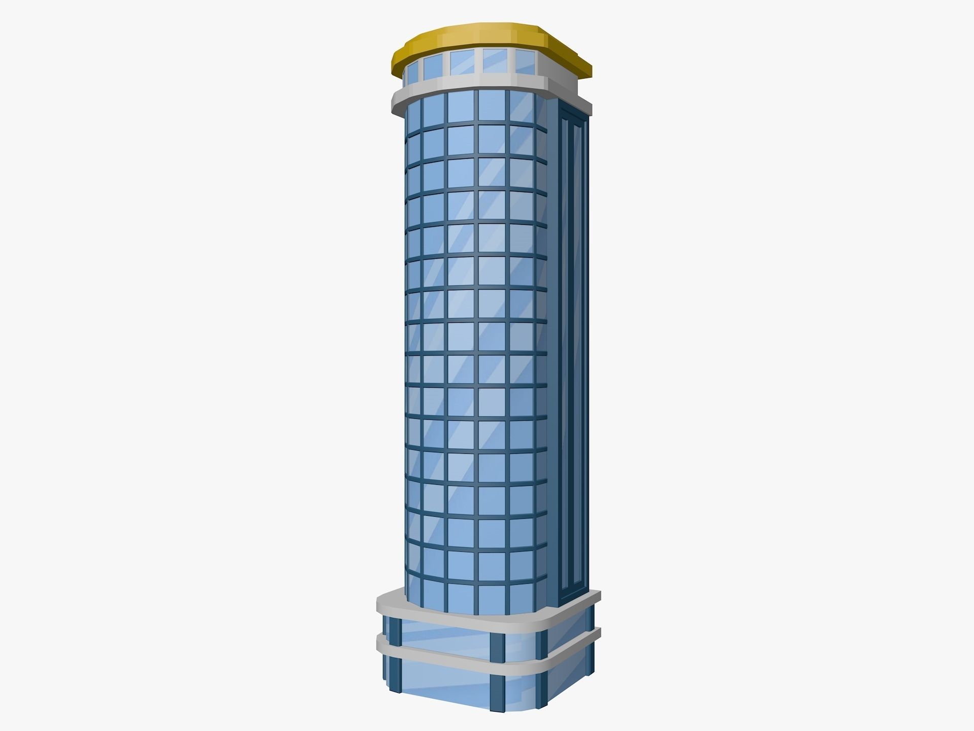 Cartoon Skyscraper Pack Low-poly 3D model_10