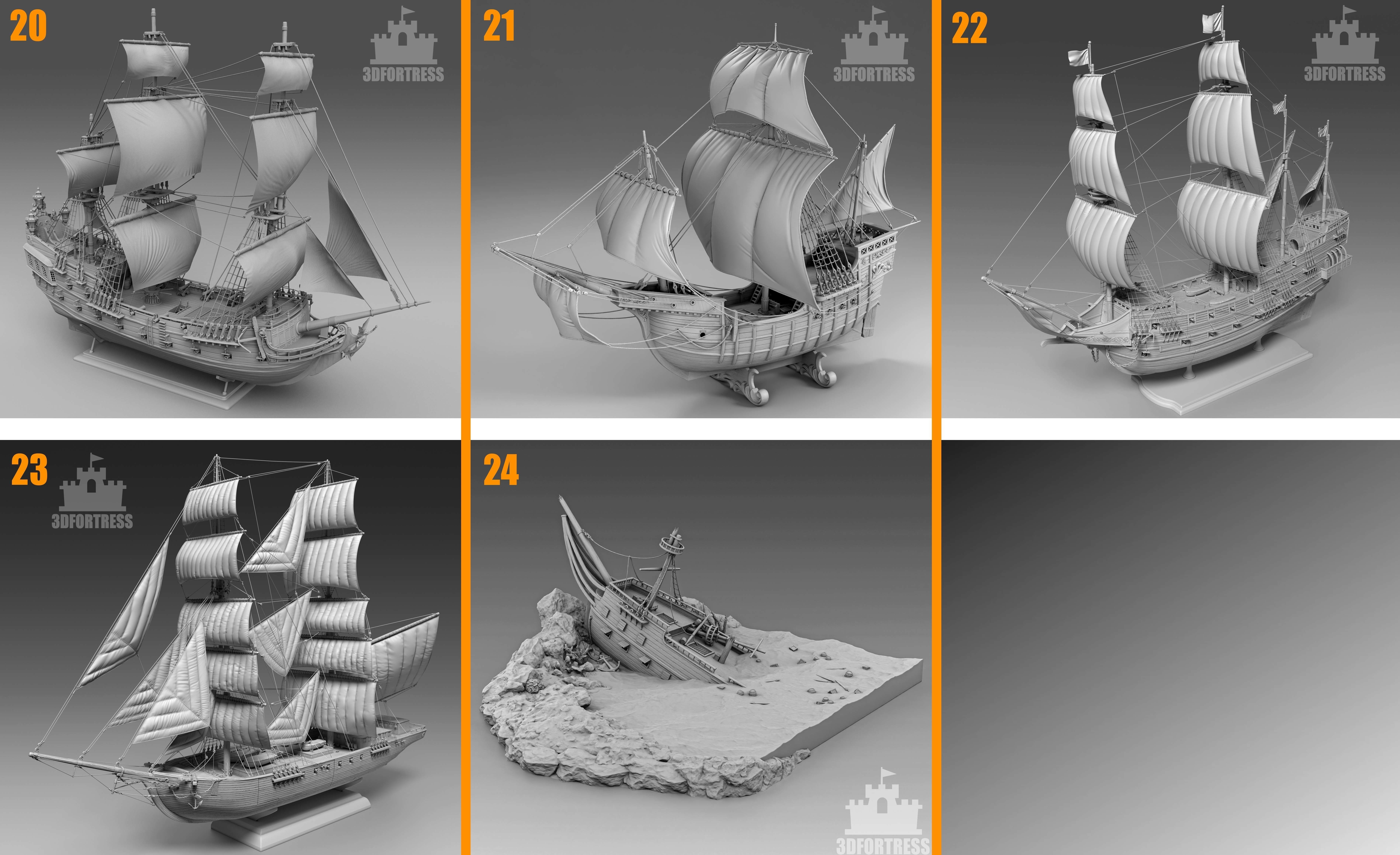 Pirate Island 3D Model Collection_2