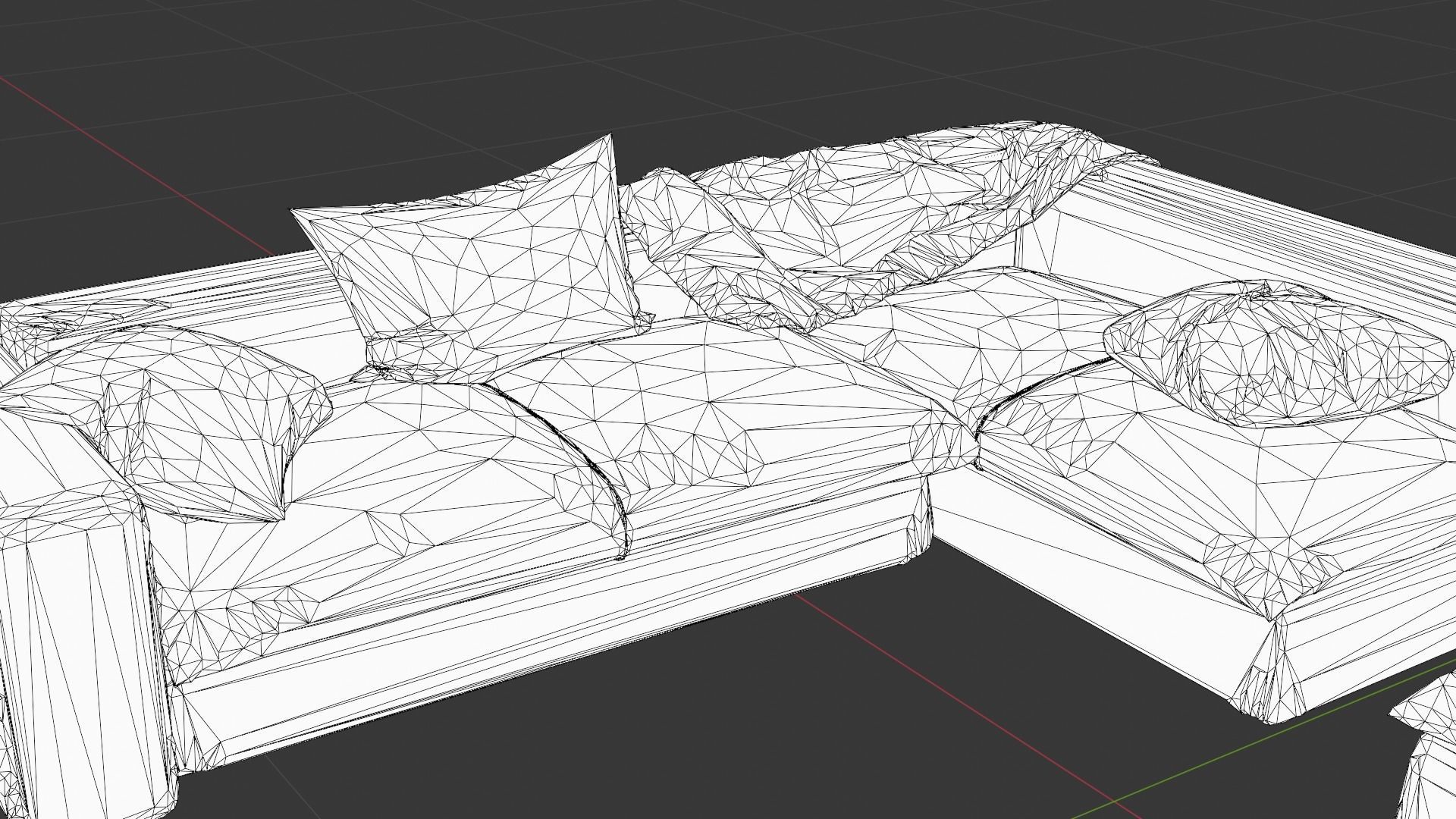 Modern L-Shaped Sofa - Low Poly 3D Model Low-poly 3D model_14