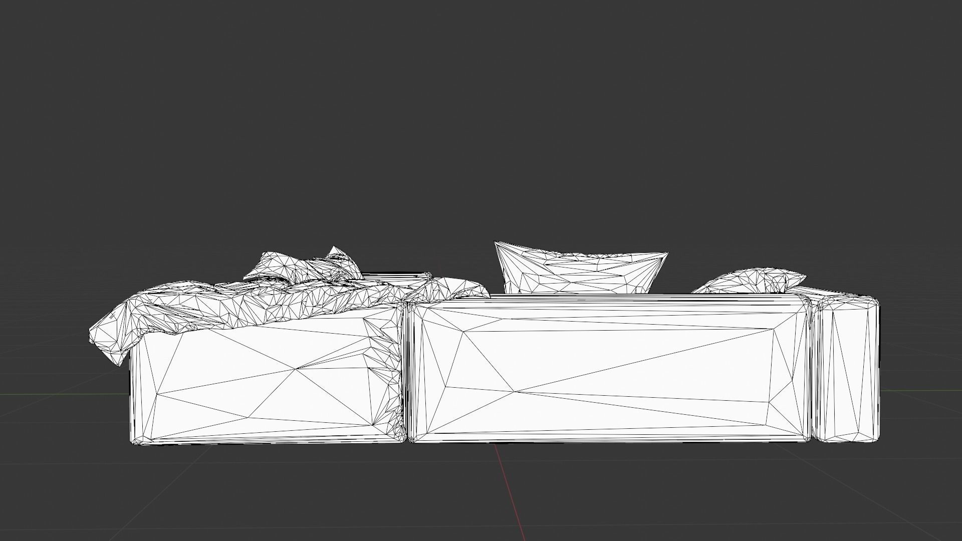 Modern L-Shaped Sofa - Low Poly 3D Model Low-poly 3D model_16