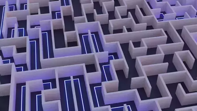 30 Mazes or labyrinths Low-poly 3D model