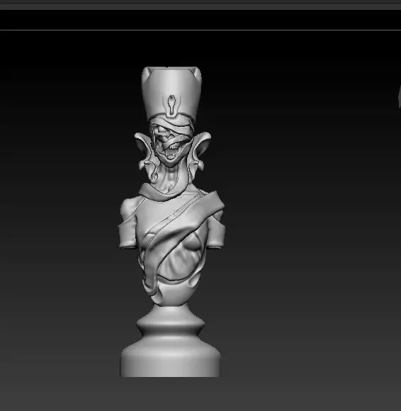 Skull Chess Pieces 3D print model_0