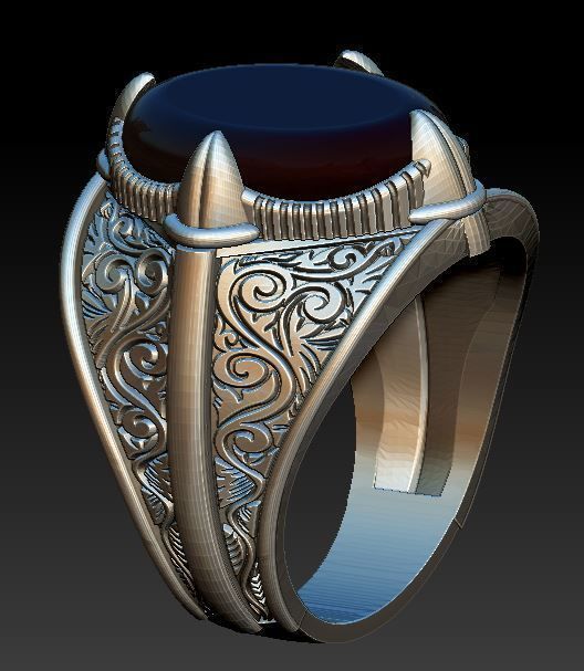 men ring 3D model_2