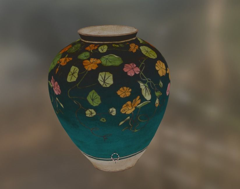 vase decor Low-poly 3D model_1