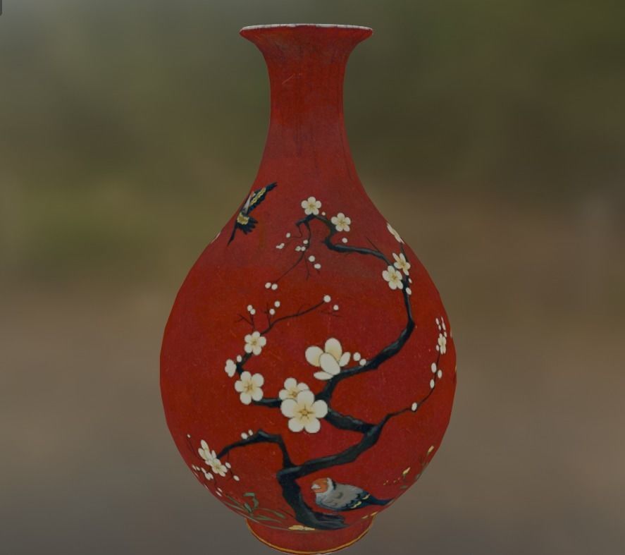 vase decor 2 Low-poly 3D model_1