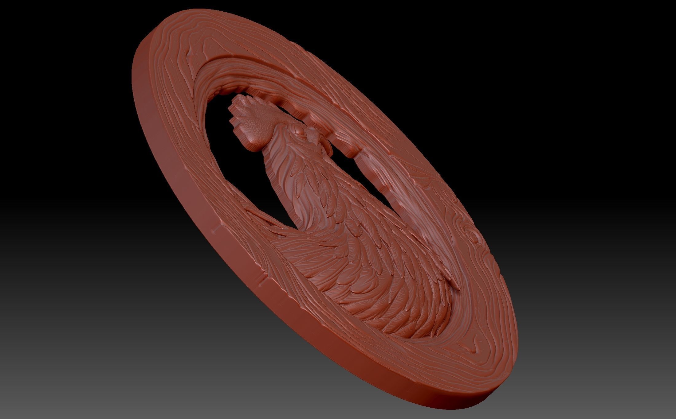 Serious chicken 3D print model_4