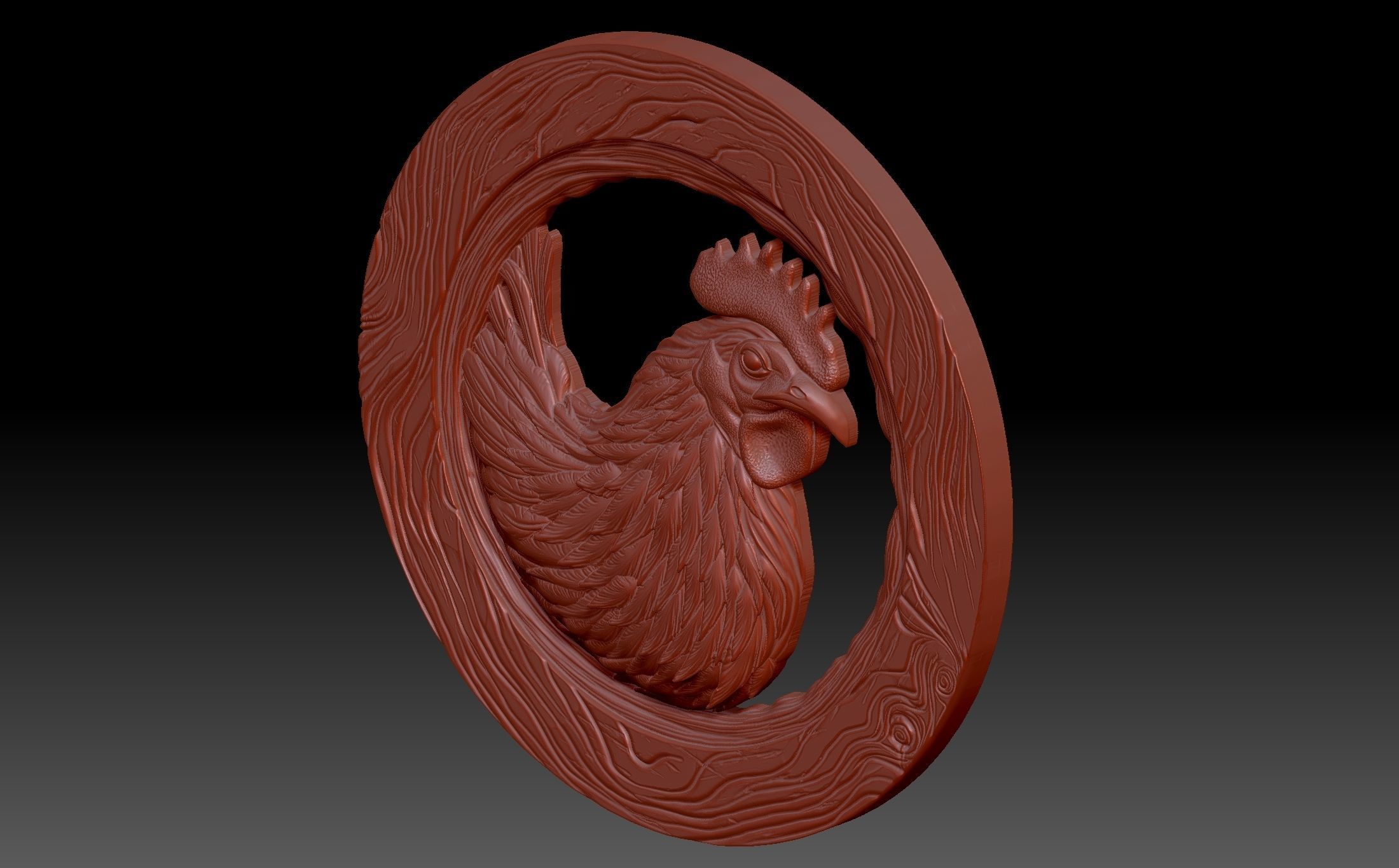 Serious chicken 3D print model_5