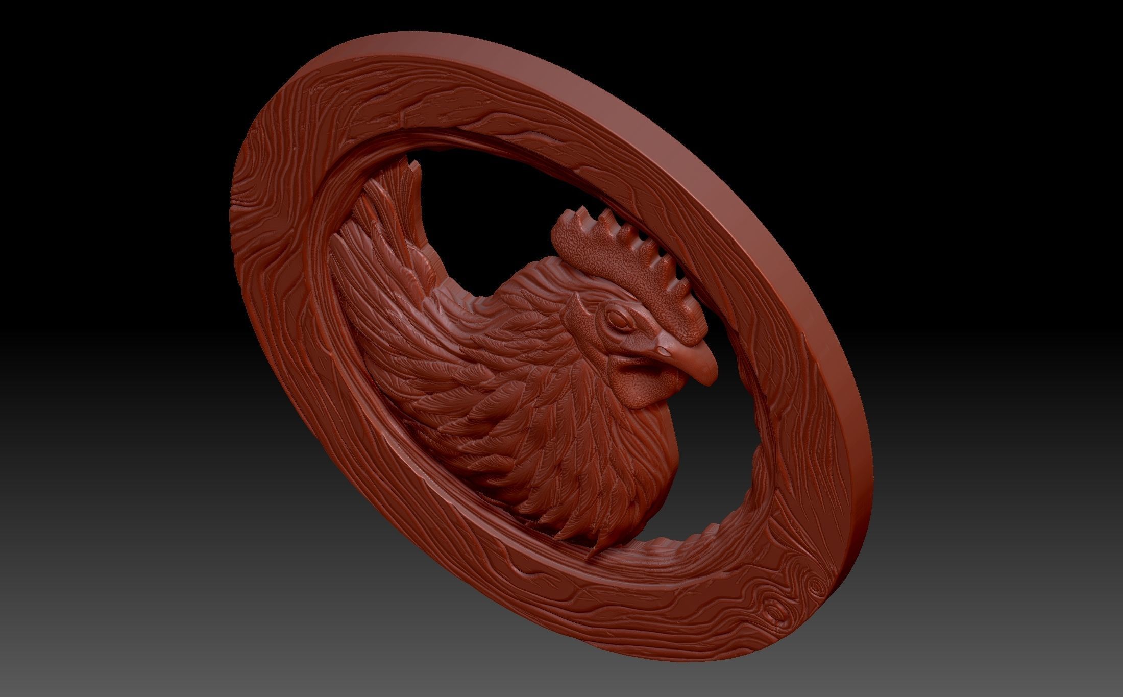 Serious chicken 3D print model_6