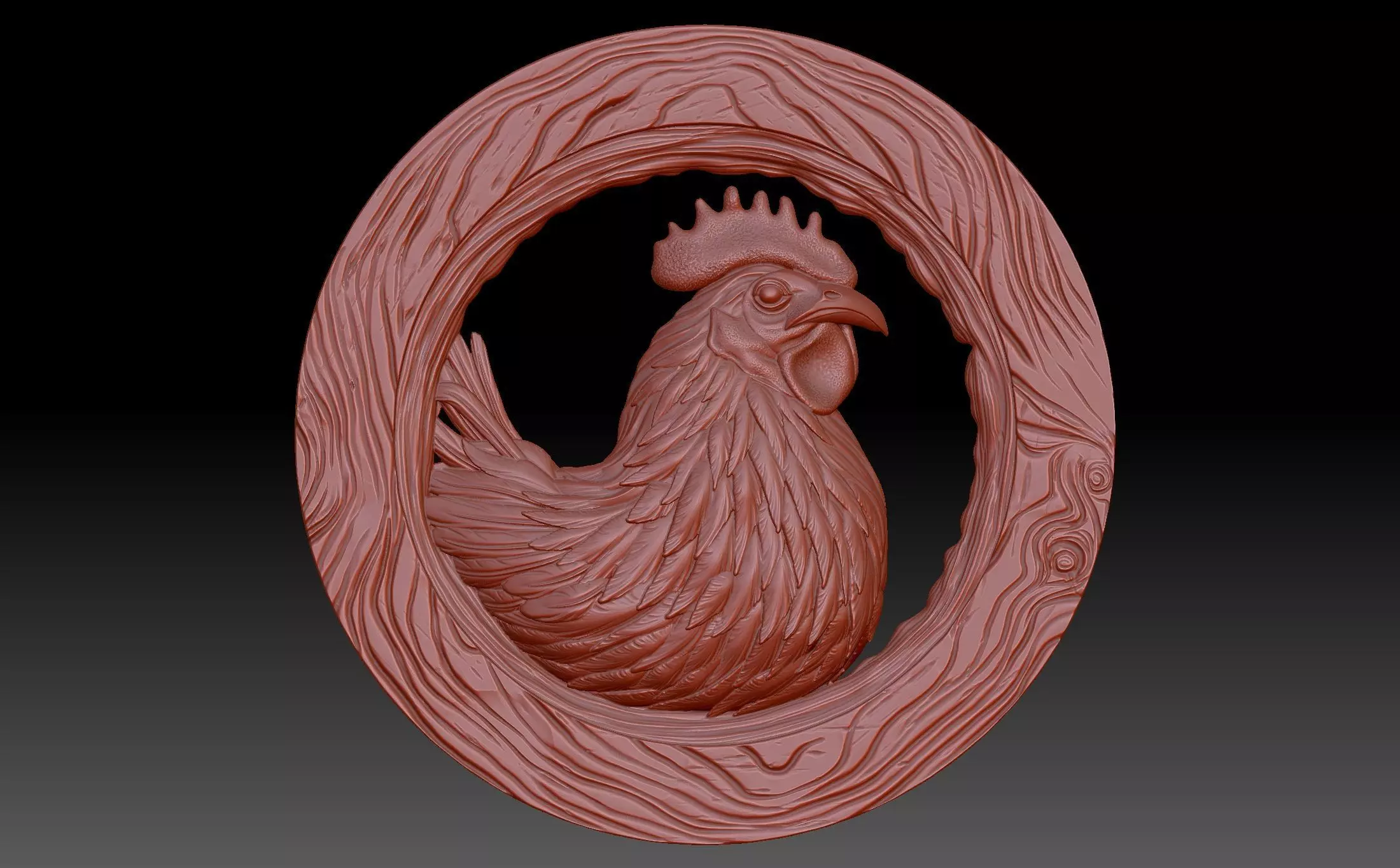 Serious chicken 3D print model_0