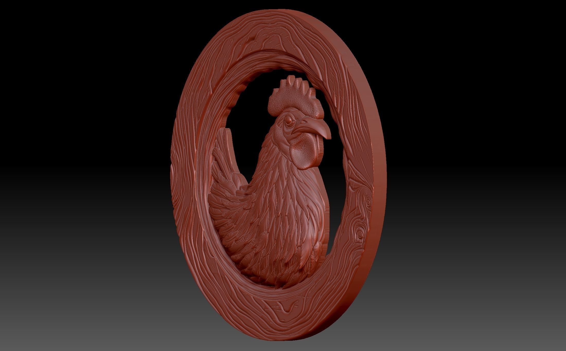 Serious chicken 3D print model_1