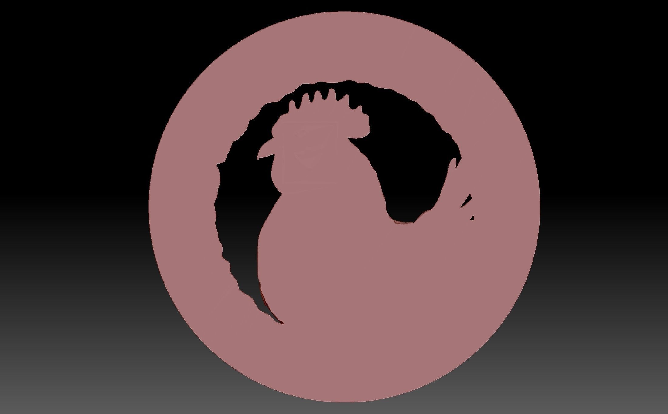 Serious chicken 3D print model_3