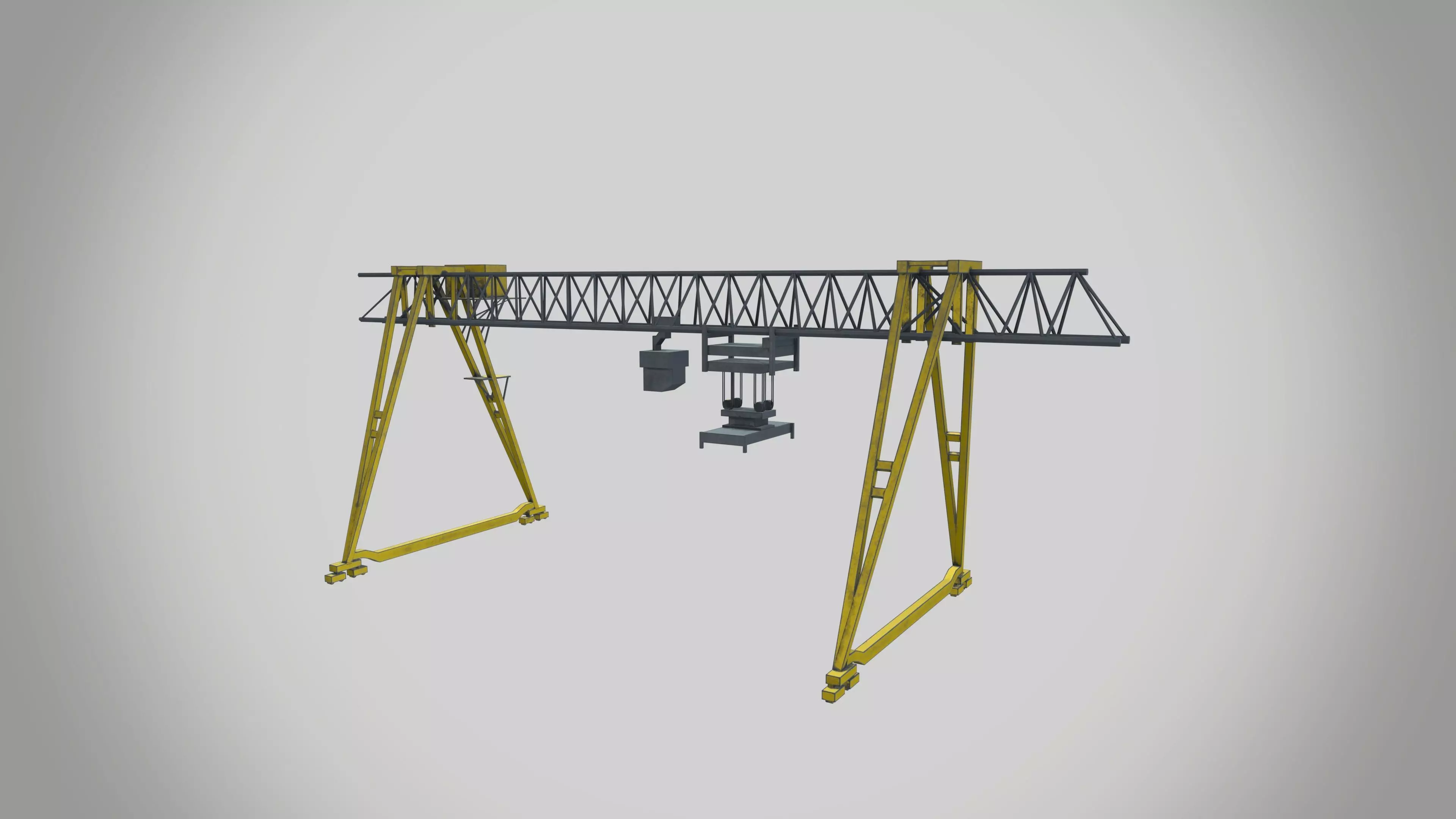 Gantry crane Low-poly 3D model_0
