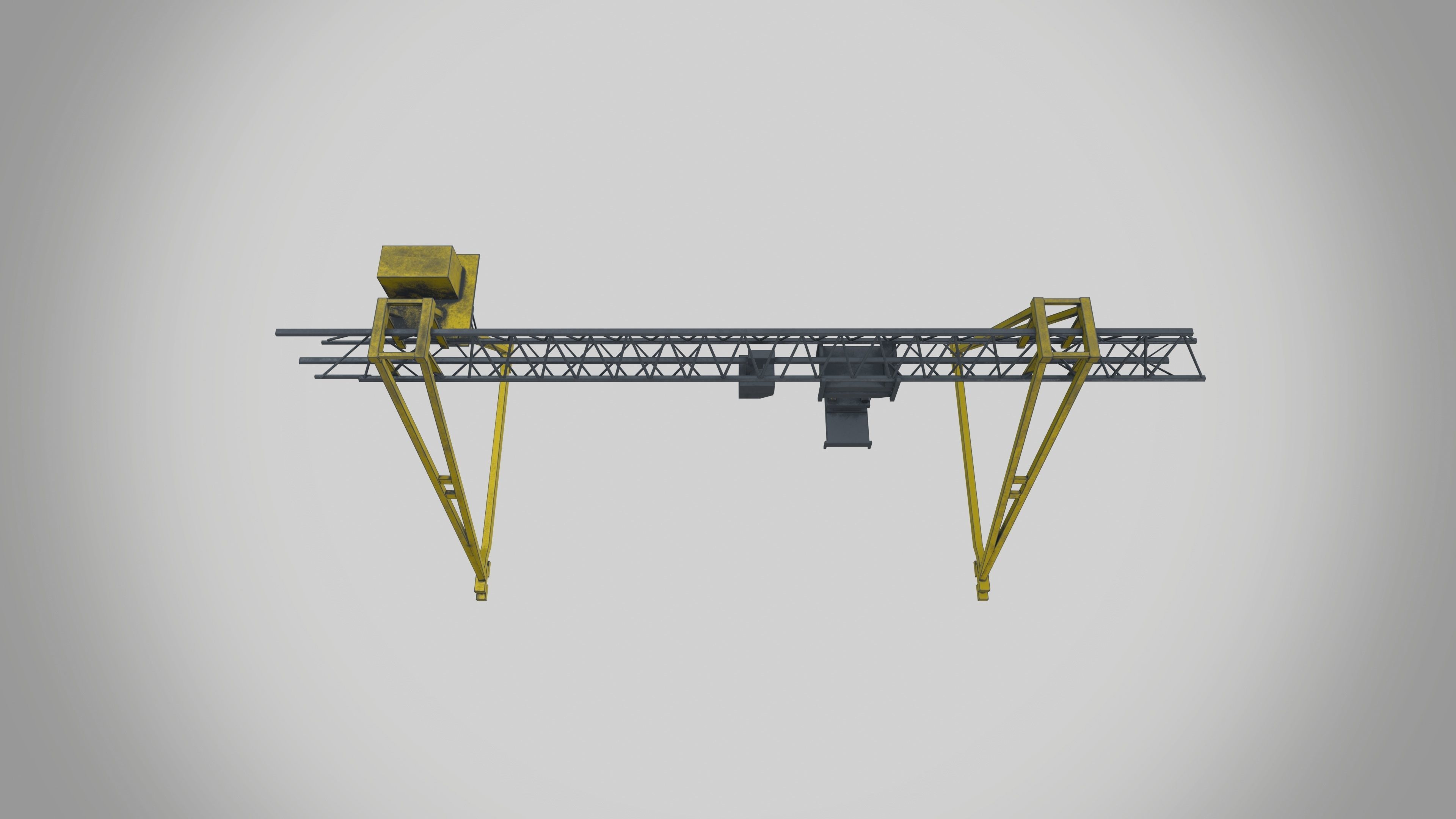 Gantry crane Low-poly 3D model_7