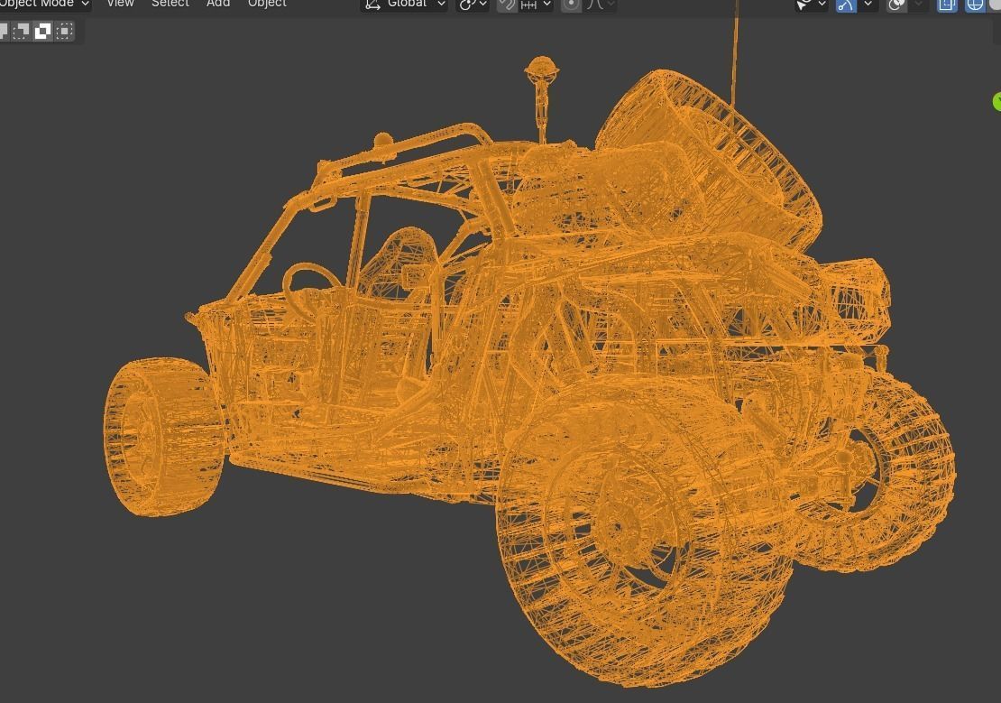 utv car 10 Low-poly 3D model_6