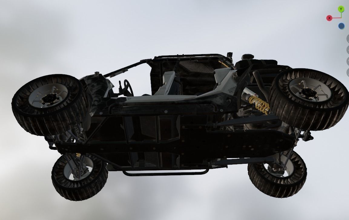 utv car 10 Low-poly 3D model_2