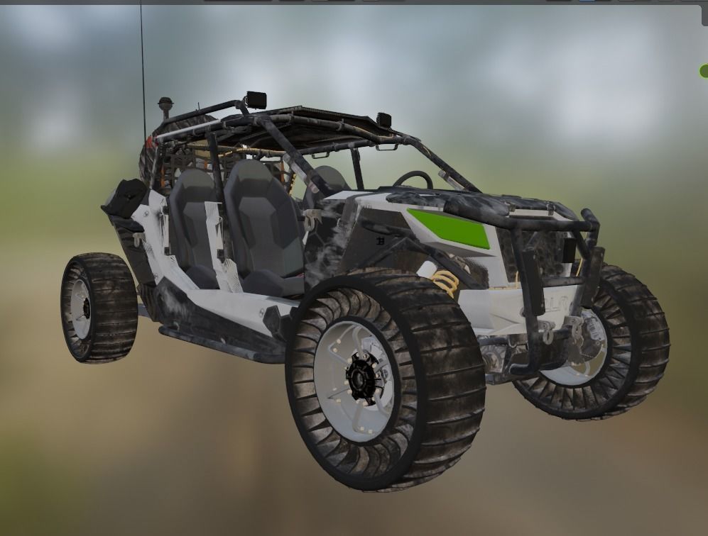 utv car 10 Low-poly 3D model_1