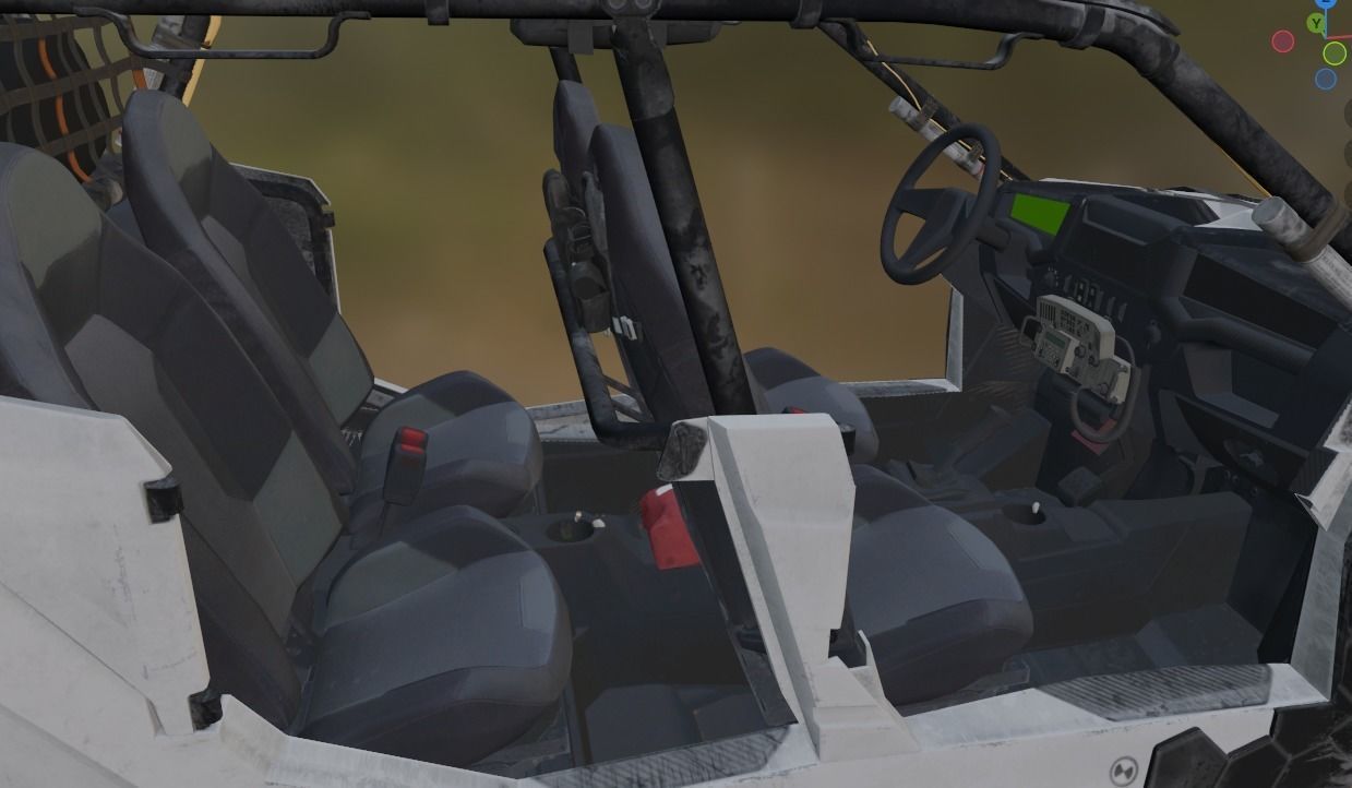 utv car 10 Low-poly 3D model_3