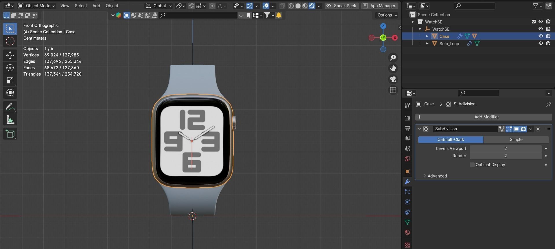 Apple Watch SE 3D model_7