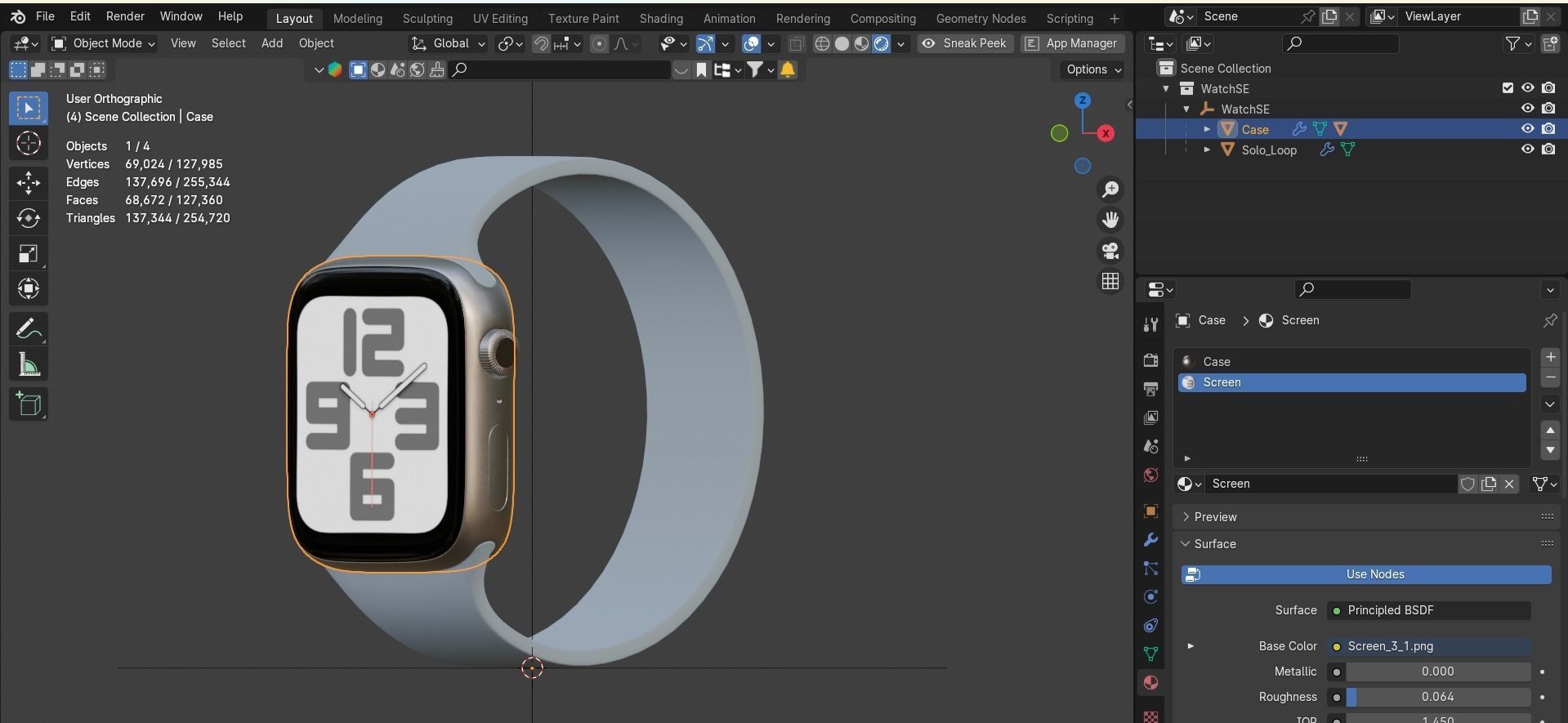 Apple Watch SE 3D model_4