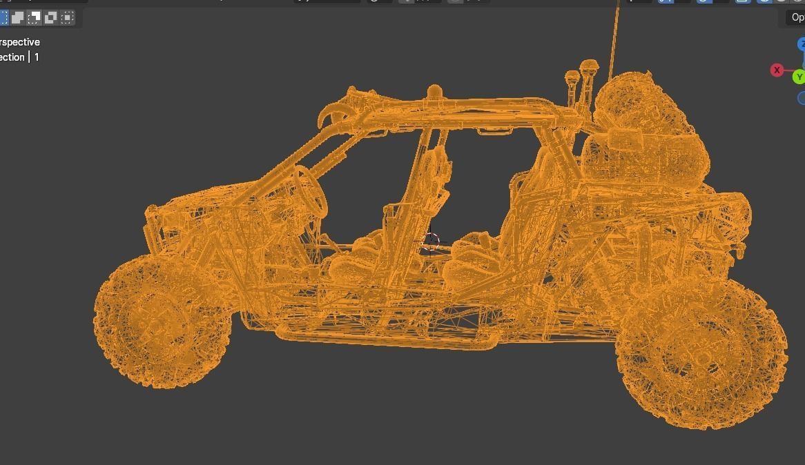 utv car 16 Low-poly 3D model_6