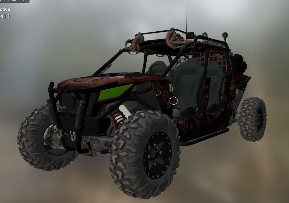 utv car 16 Low-poly 3D model_1