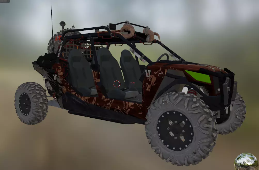 utv car 16 Low-poly 3D model_0