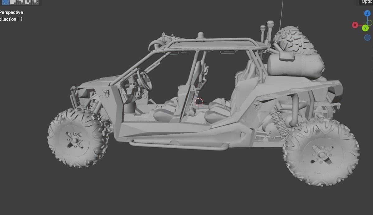 utv car 16 Low-poly 3D model_5