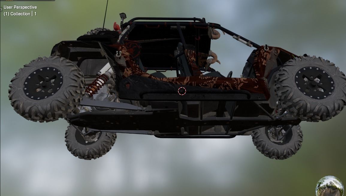 utv car 16 Low-poly 3D model_3