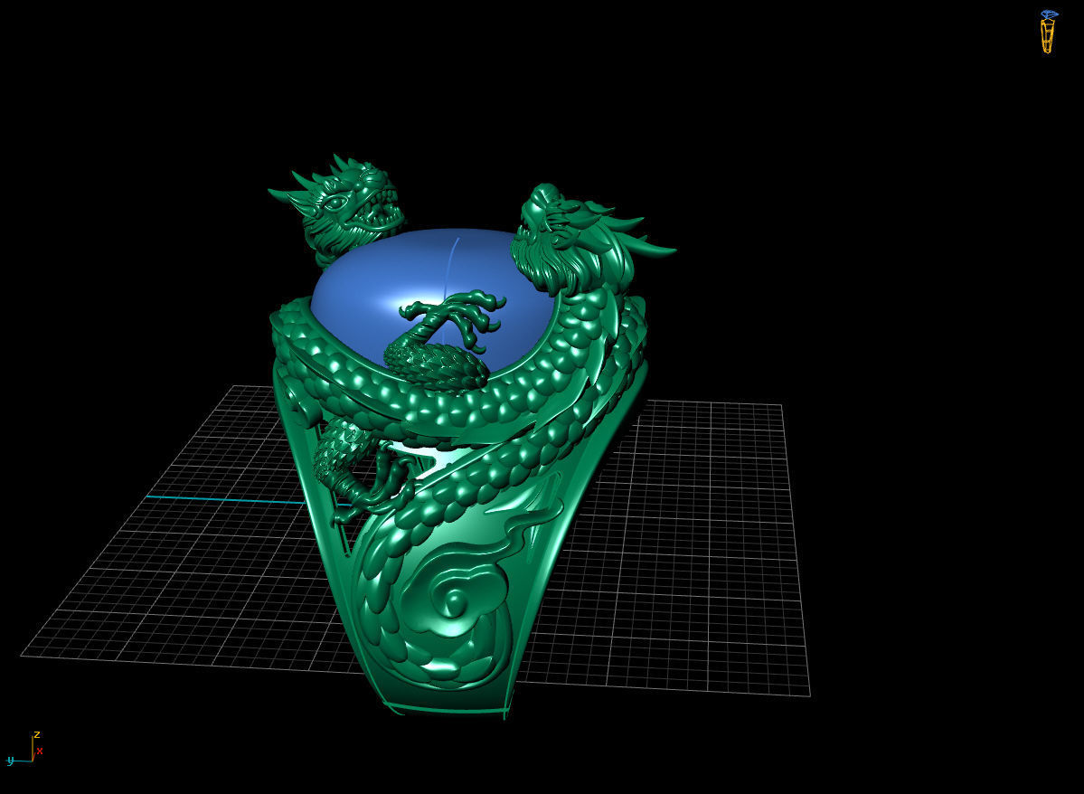 RING DRAGON 3D print model_3