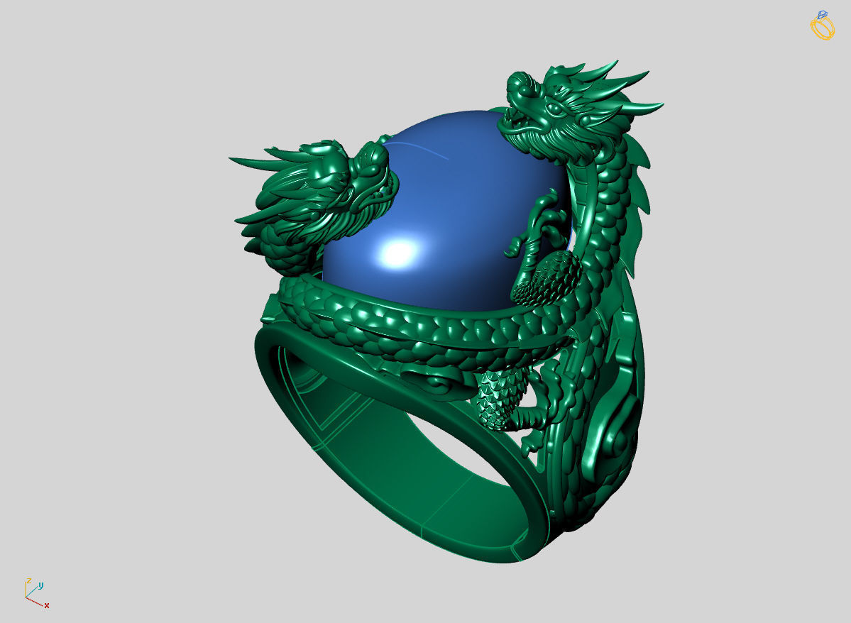RING DRAGON 3D print model_1