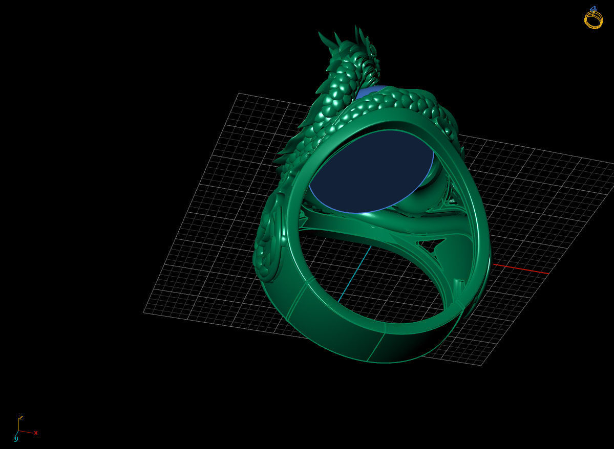 RING DRAGON 3D print model_2