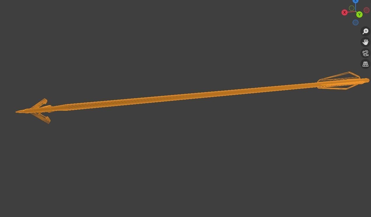 bolt arrow Low-poly 3D model_4