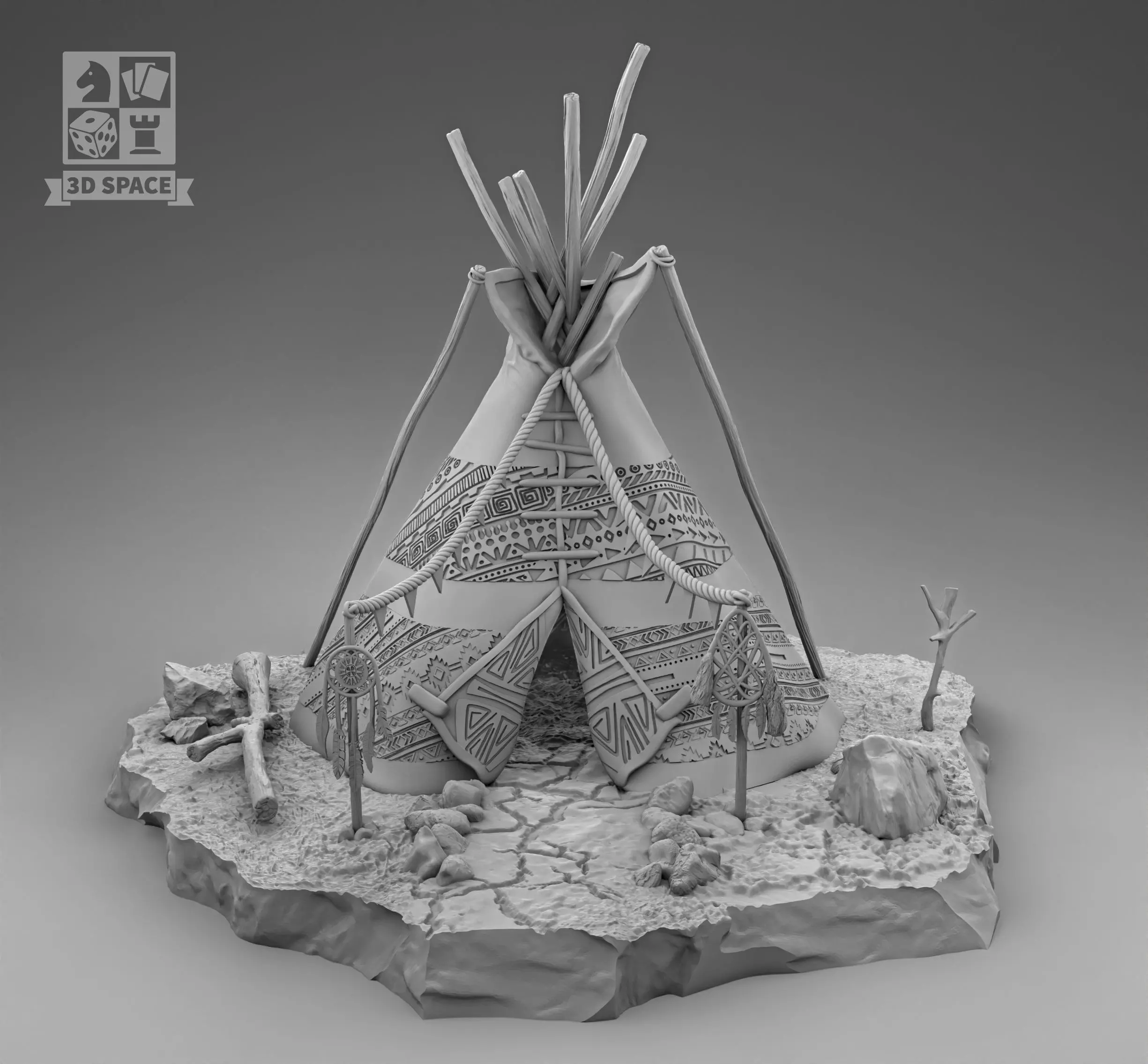 Wigwam 3D print model_0