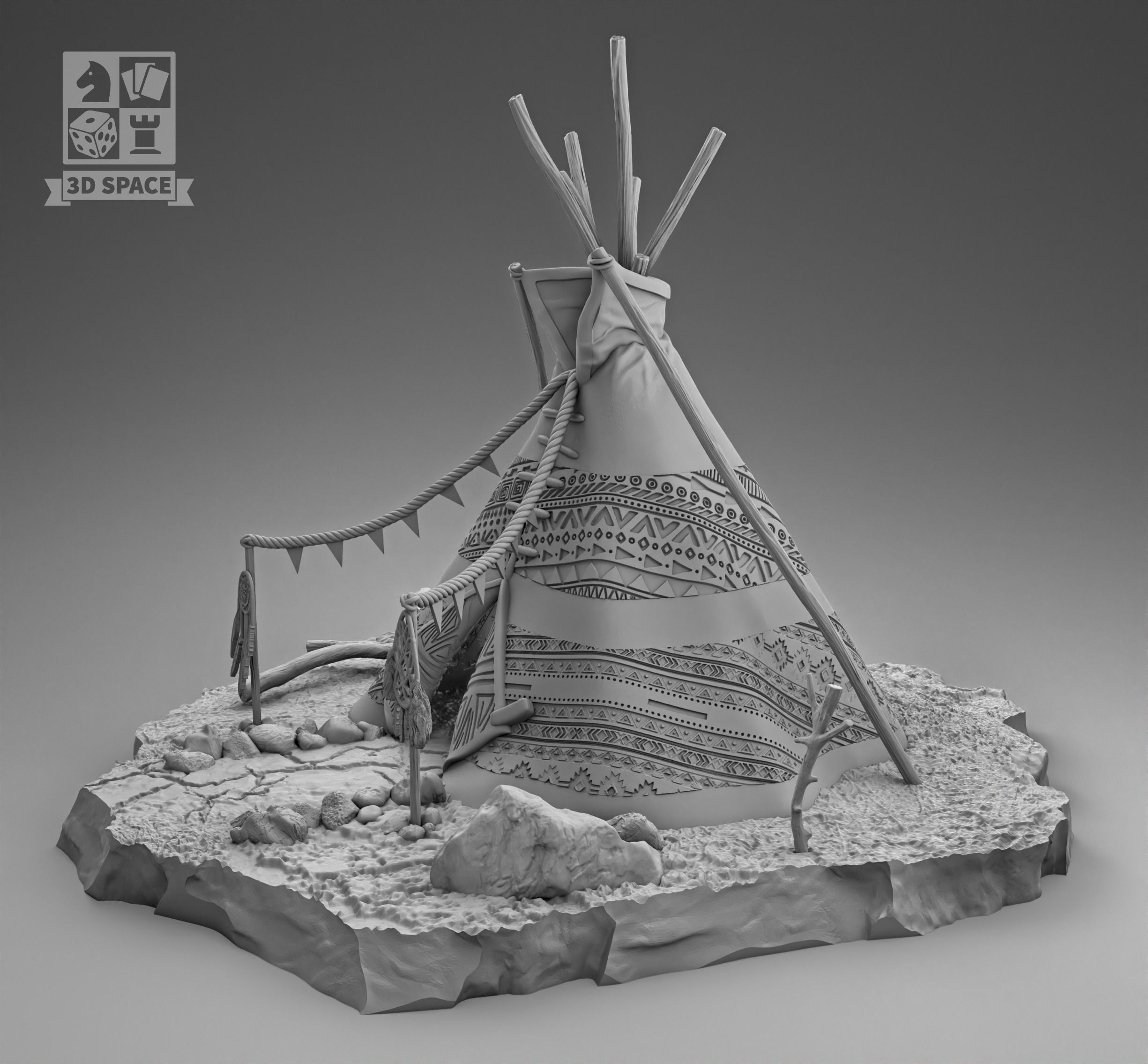 Wigwam 3D print model_1