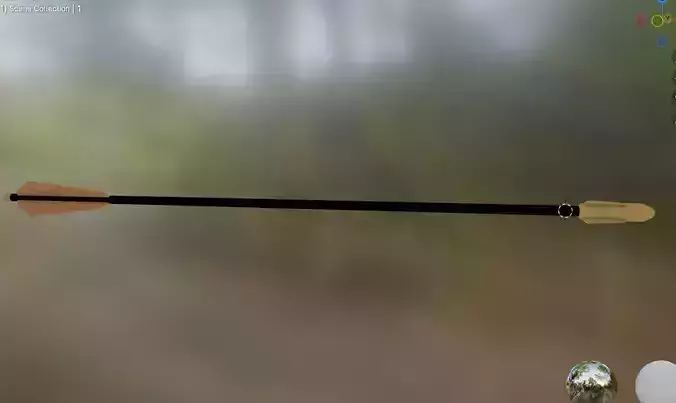 bolt arrow 3 Low-poly 3D model