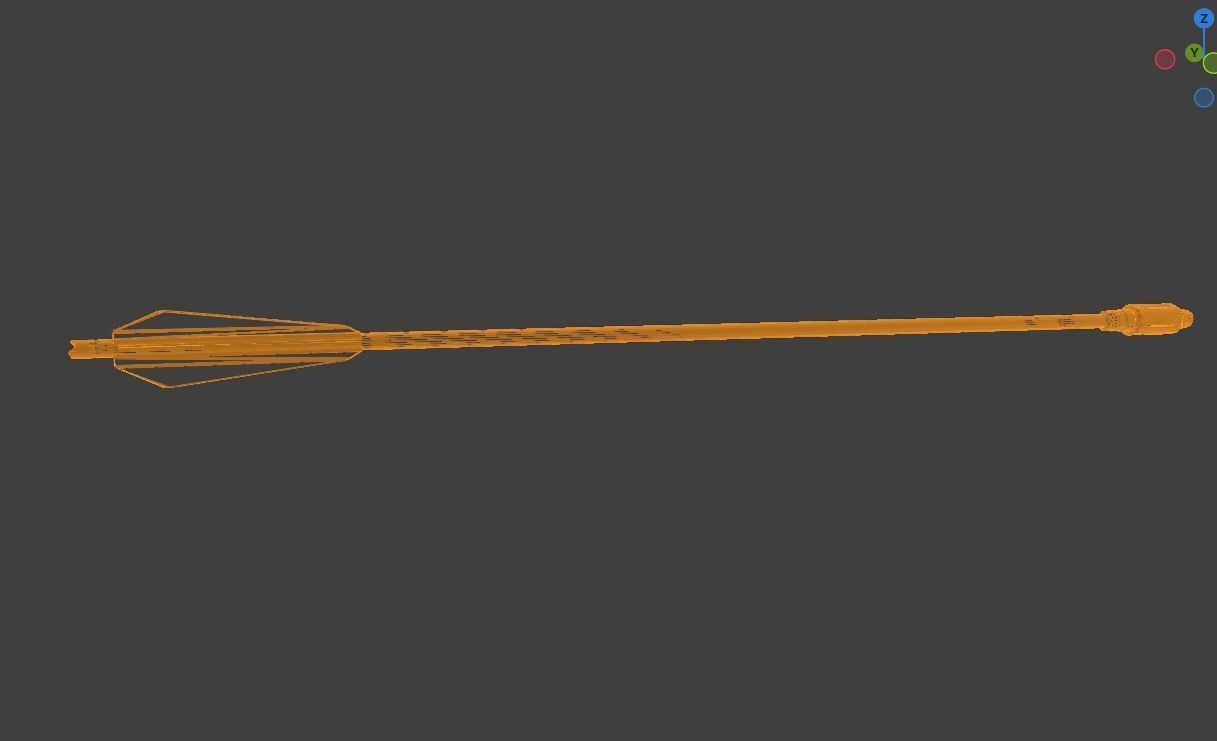 bolt arrow 4 Low-poly 3D model_3