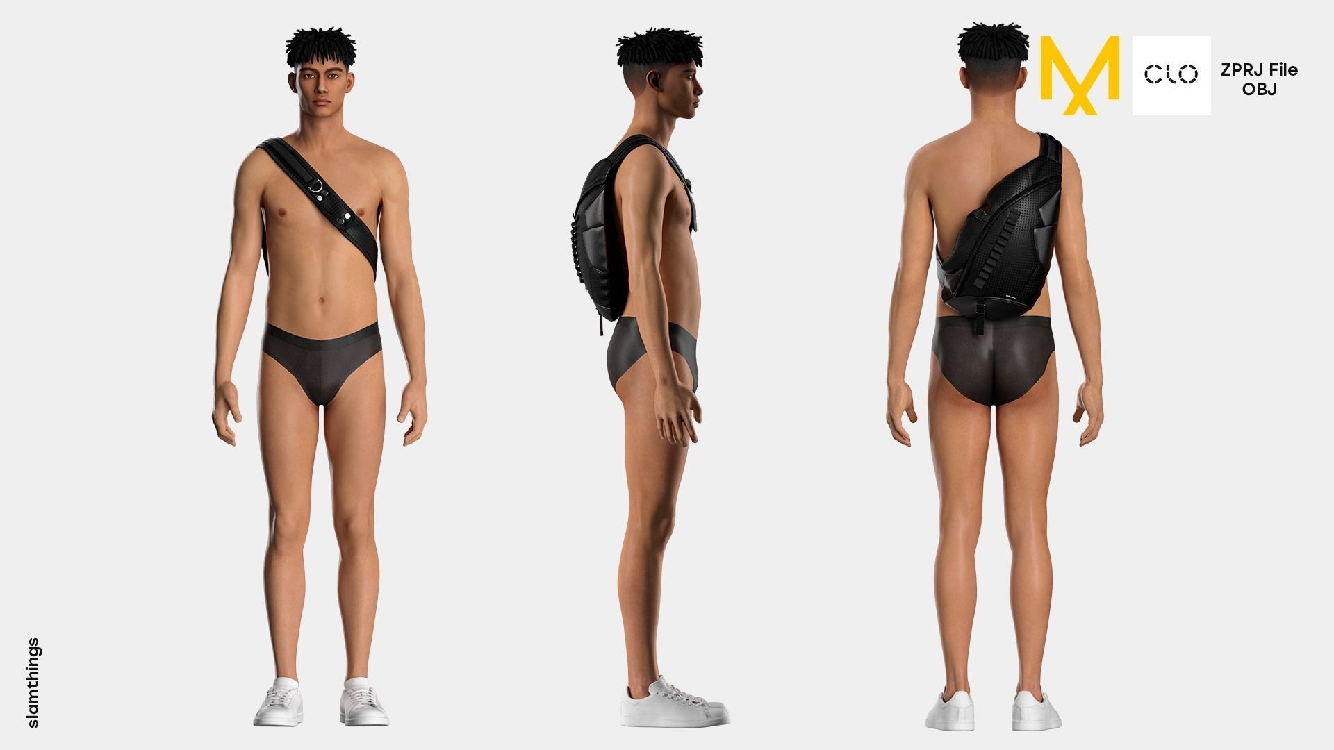 Streetwear Backpack  Model 006 3D model_1