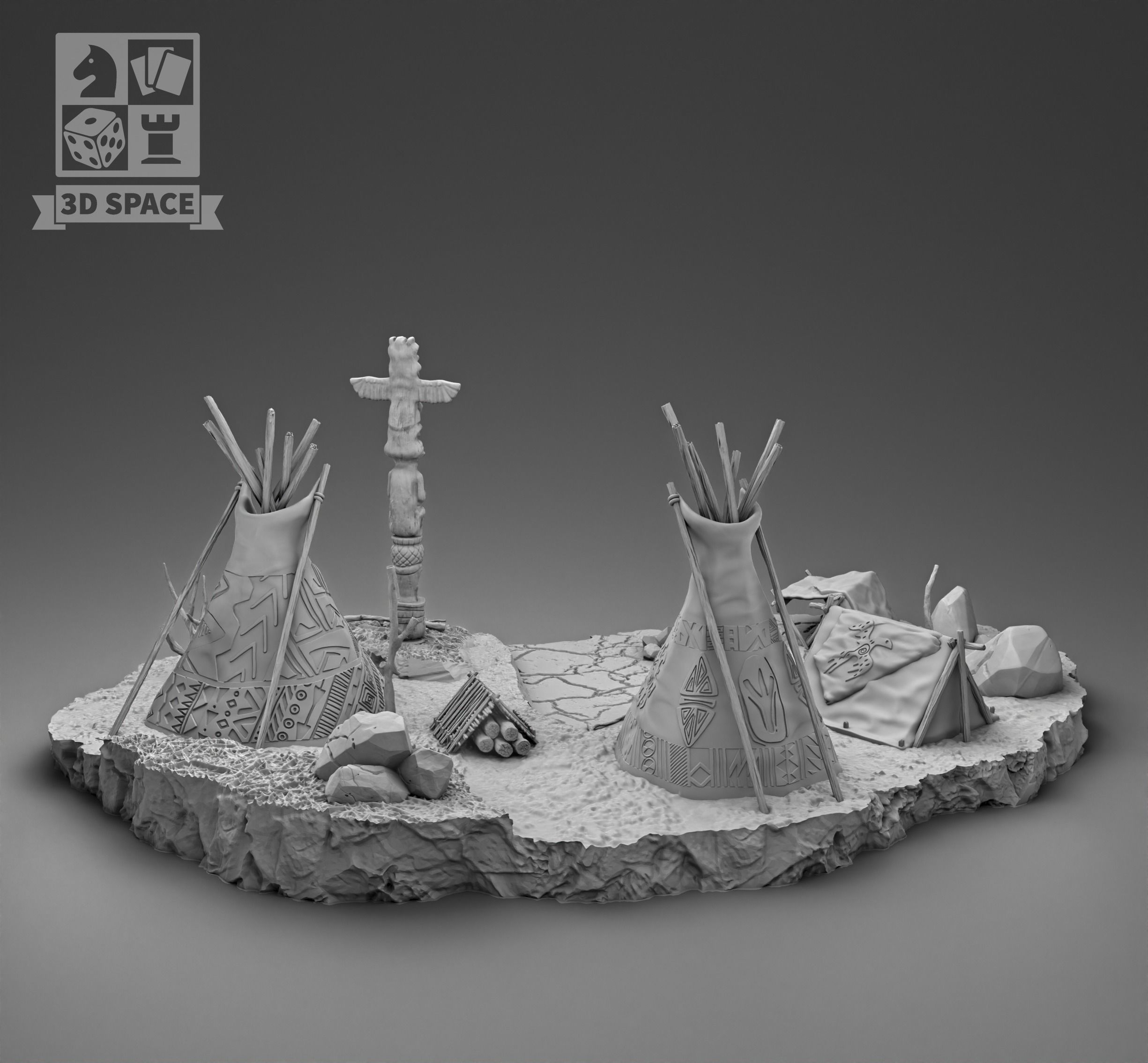 Indian settlement 3D print model_2
