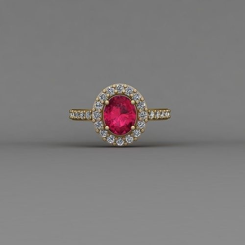 Woman diamond Ring 3D print model 3D print model