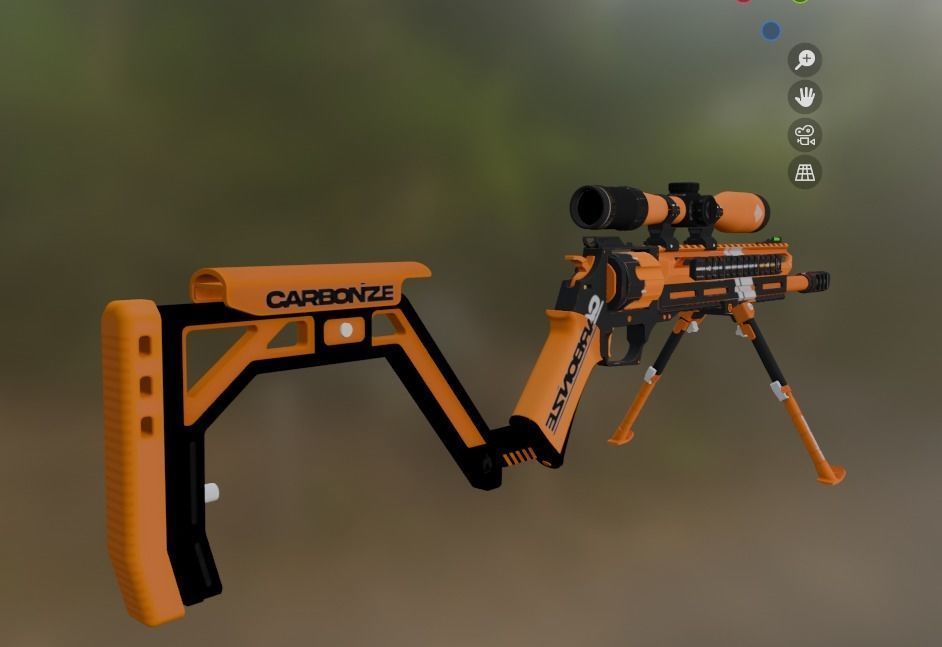 snipper gun 1 Low-poly 3D model_1