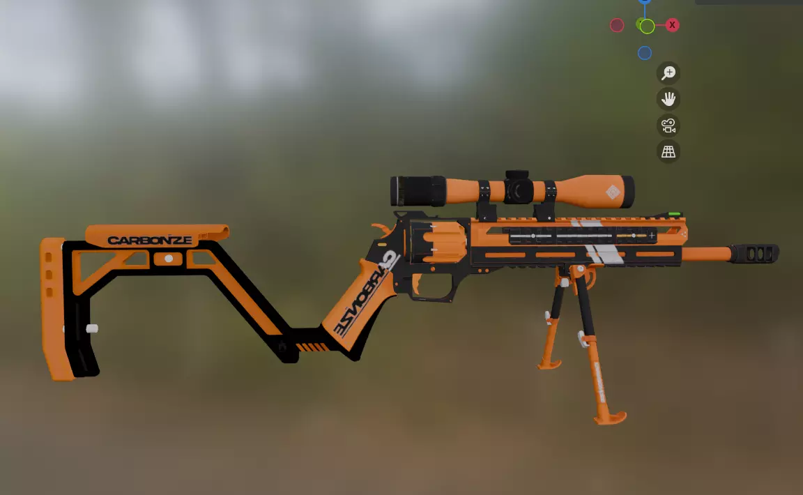 snipper gun 1 Low-poly 3D model_0