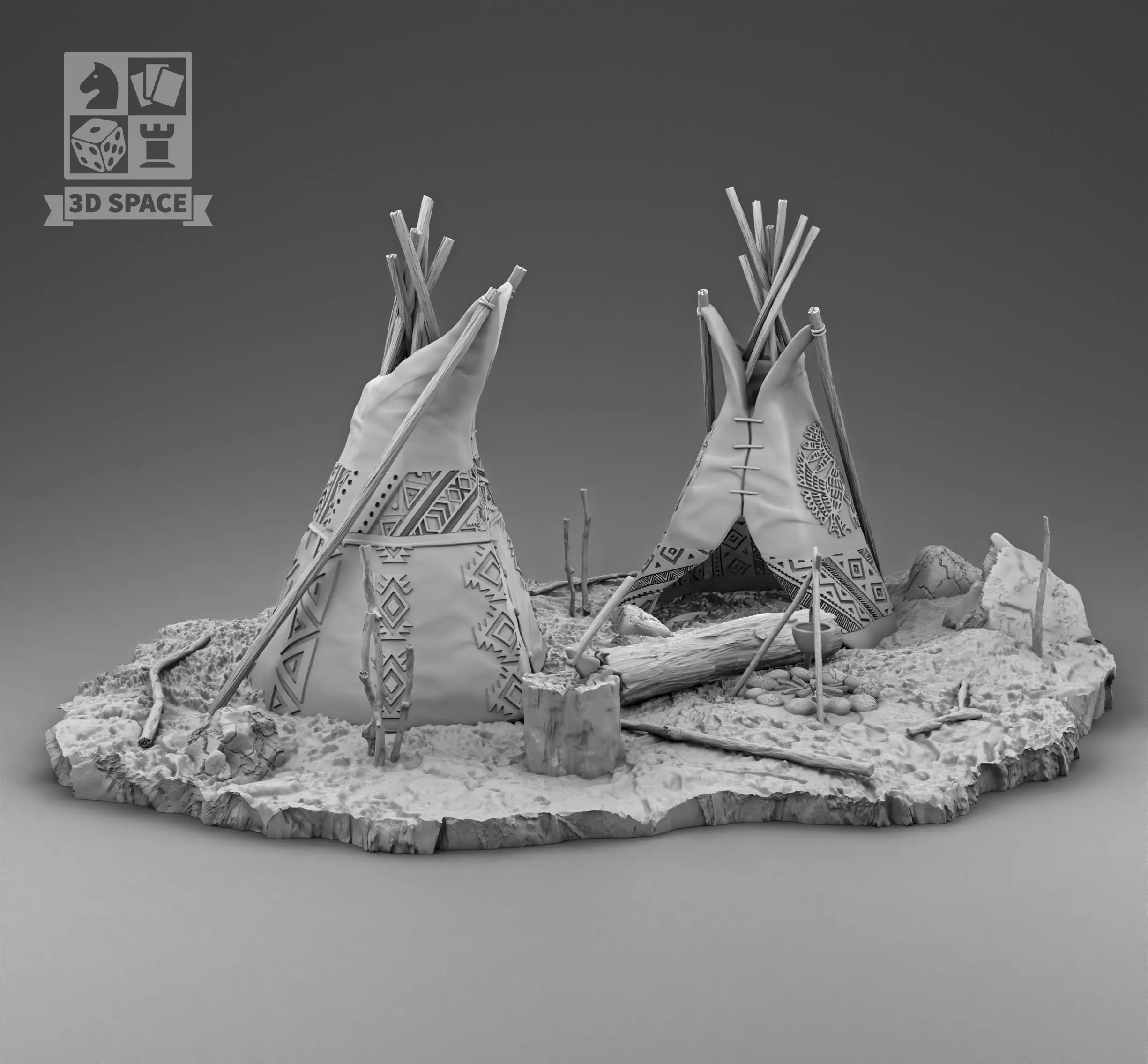 Indian Camp 3D print model_0