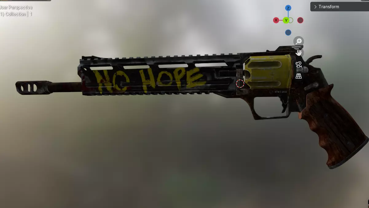 tyr pistol  Low-poly 3D model_0