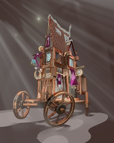 Stylized shop 3D model
