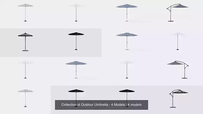 Collection of Outdoor Umbrella - 4 Models