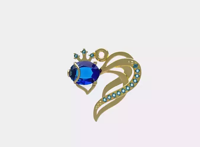 fish pendant 3D print model fish pendant 3D print model