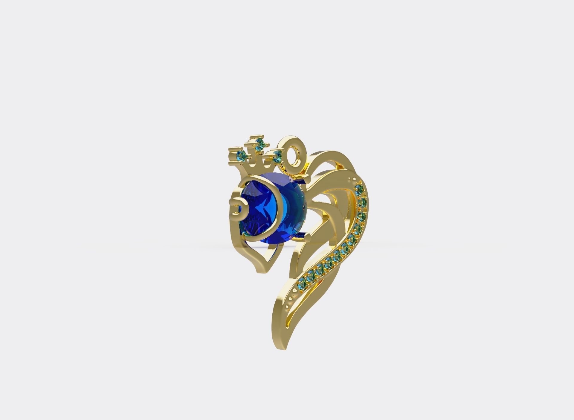 fish pendant 3D print model_1