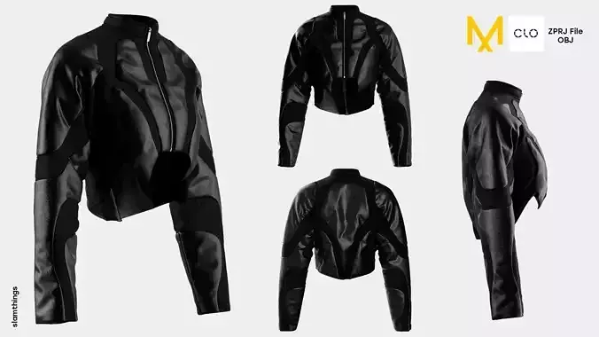 Streetwear Leather Jacket Model 056