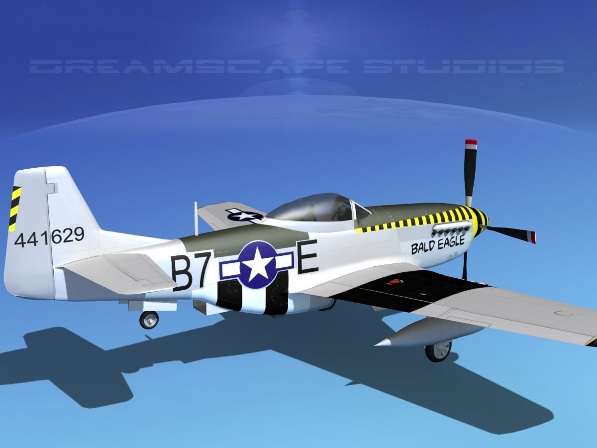 P-51D Mustang Bald Eagle 3D model_7