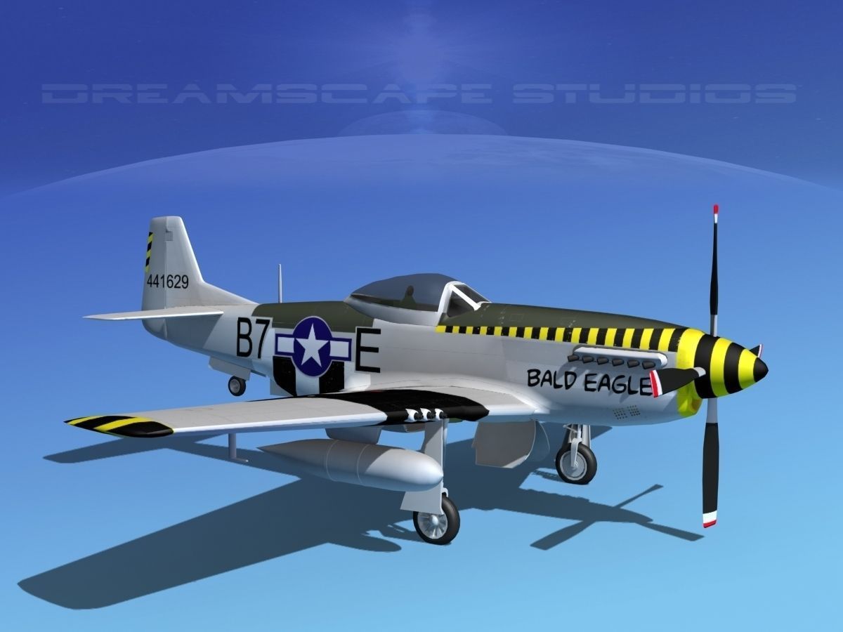 P-51D Mustang Bald Eagle 3D model_5
